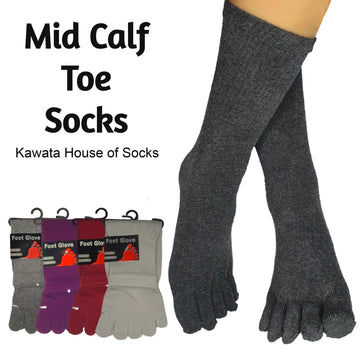 Unisex Mid Calf Toe Socks - Kawata House of Socks