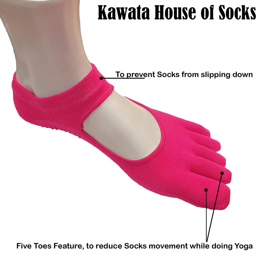 Yoga Anti Slip Toe Socks - Kawata House of Socks