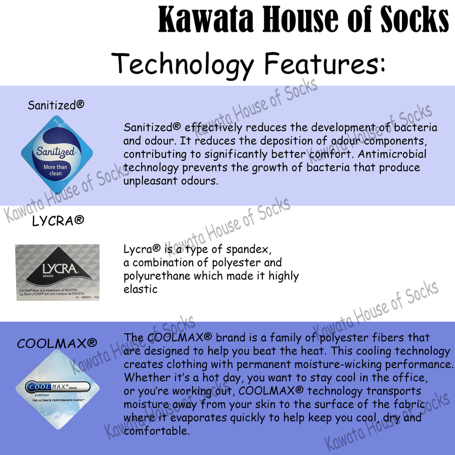 COOLMAX® Mid-Calf Sport Socks B| Anti Bacterial and Anti Odour Socks | Skating Socks