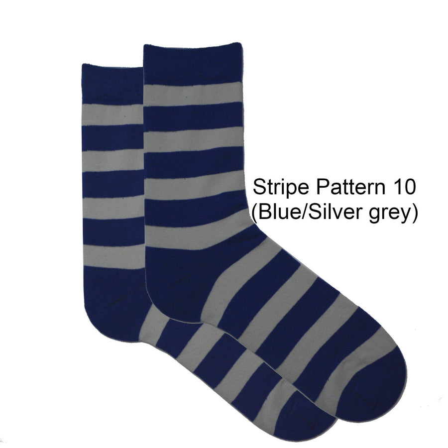 Mid-Calf Stripe Cotton Socks - Kawata House of Socks