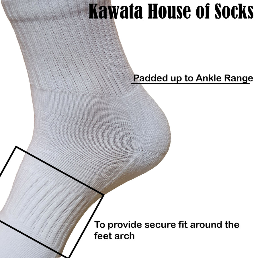 Kawata Men Mid Calf Padded Socks | Padded Sport Socks | Work Socks