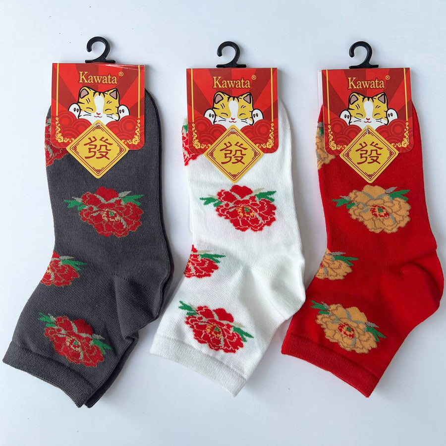CNY Quarter Floweries Socks