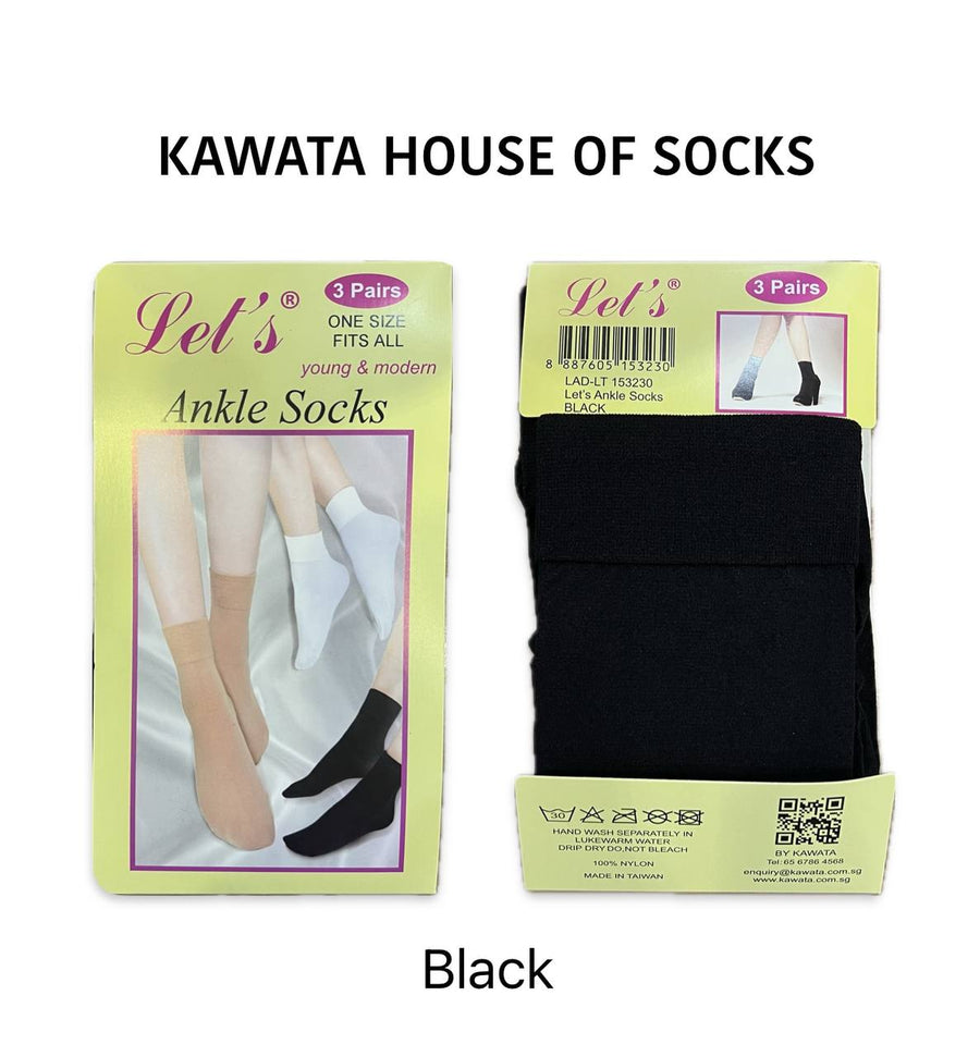 3-in-1 Let’s Ankle Basic Classic Stockings