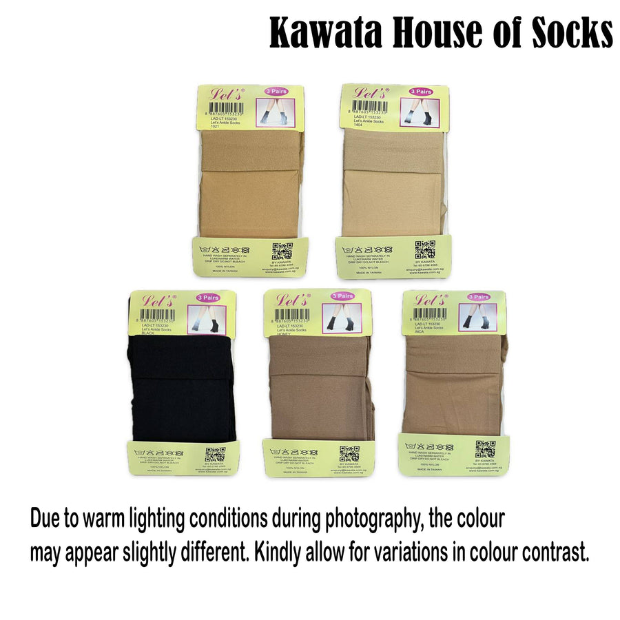 3-in-1 Let’s Ankle Basic Classic Stockings