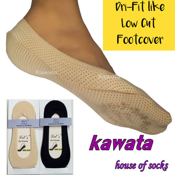 Kawata Low Cut Dri-Fit Foot Cover / Full Non-Slip Silicon Dri-Fit Hidden No-Show Socks