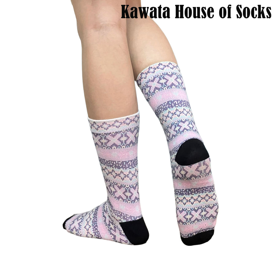 3-in-1 Motif Designs Bundle Mid-Calf Socks EU35-EU39 ( Set B )