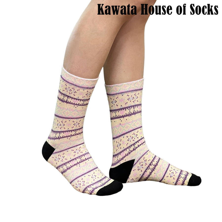 3-in-1 Motif Designs Bundle Mid-Calf Socks EU35-EU39 ( Set B )