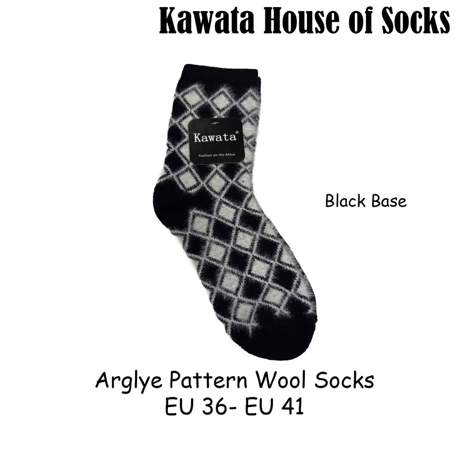 Thick Argyle Wool Socks EU36-EU42