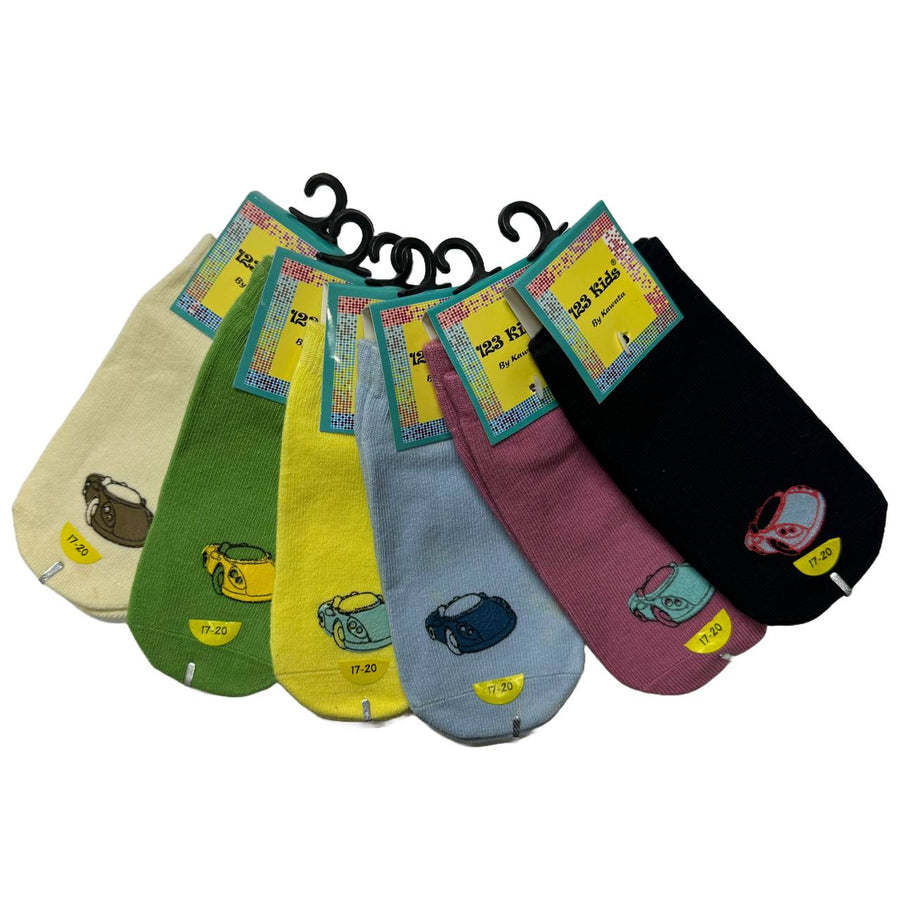 Stock Clearance! Kids Cotton Ankle Socks - Car