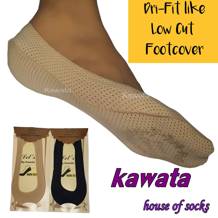 Kawata Low Cut Dri-Fit Foot Cover / Full Non-Slip Silicon Dri-Fit Hidden No-Show Socks - Kawata House of Socks