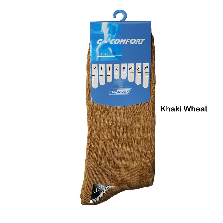 GC 18806 Full Base Cushion Sport Socks / Thick Mid Calf Cotton Socks - Kawata House of Socks