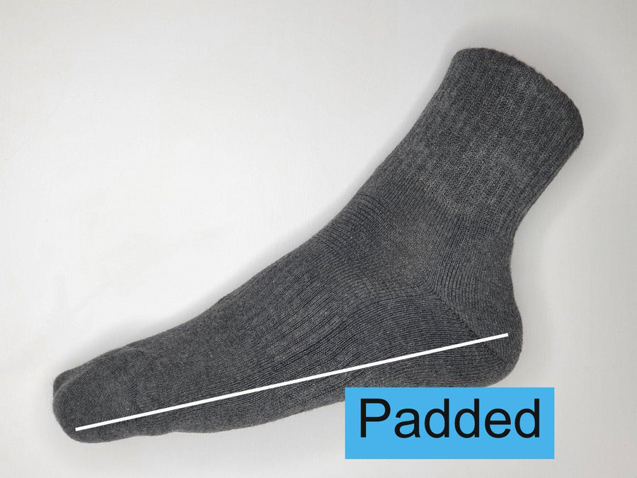 Padded Crew Socks / Padded Quarter Socks / Padded Sport Socks / Thick Socks - Kawata House of Socks