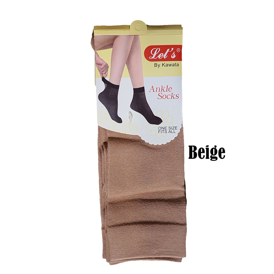 Let's Ankle Stocking Thick Nylon and Cotton Mix