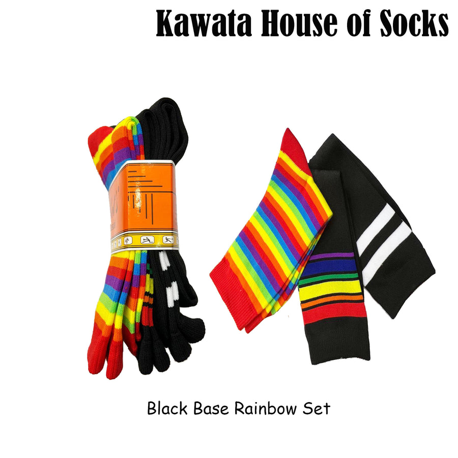 3-in-1 Rainbow Mid Calf Socks ( Bundle )