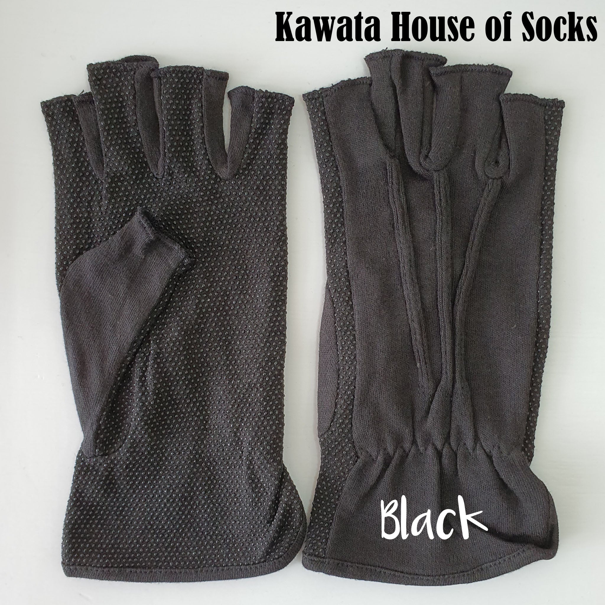 Fingerless Cotton Glove with Anti Slip – Kawata House of Socks