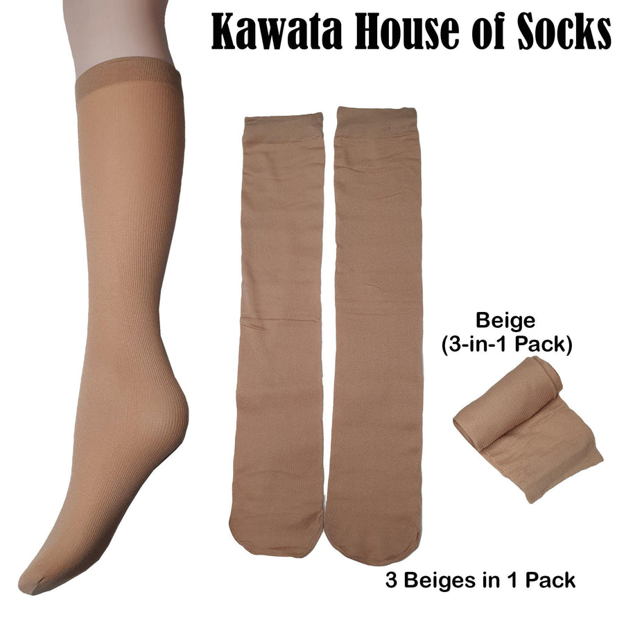 Knee High Candy Socks (3-in-1) / Nylon Knee High Socks - Kawata House of Socks