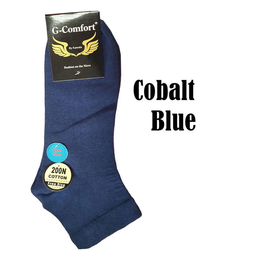 Plus Size Quarter Thin Cotton Socks - Kawata House of Socks