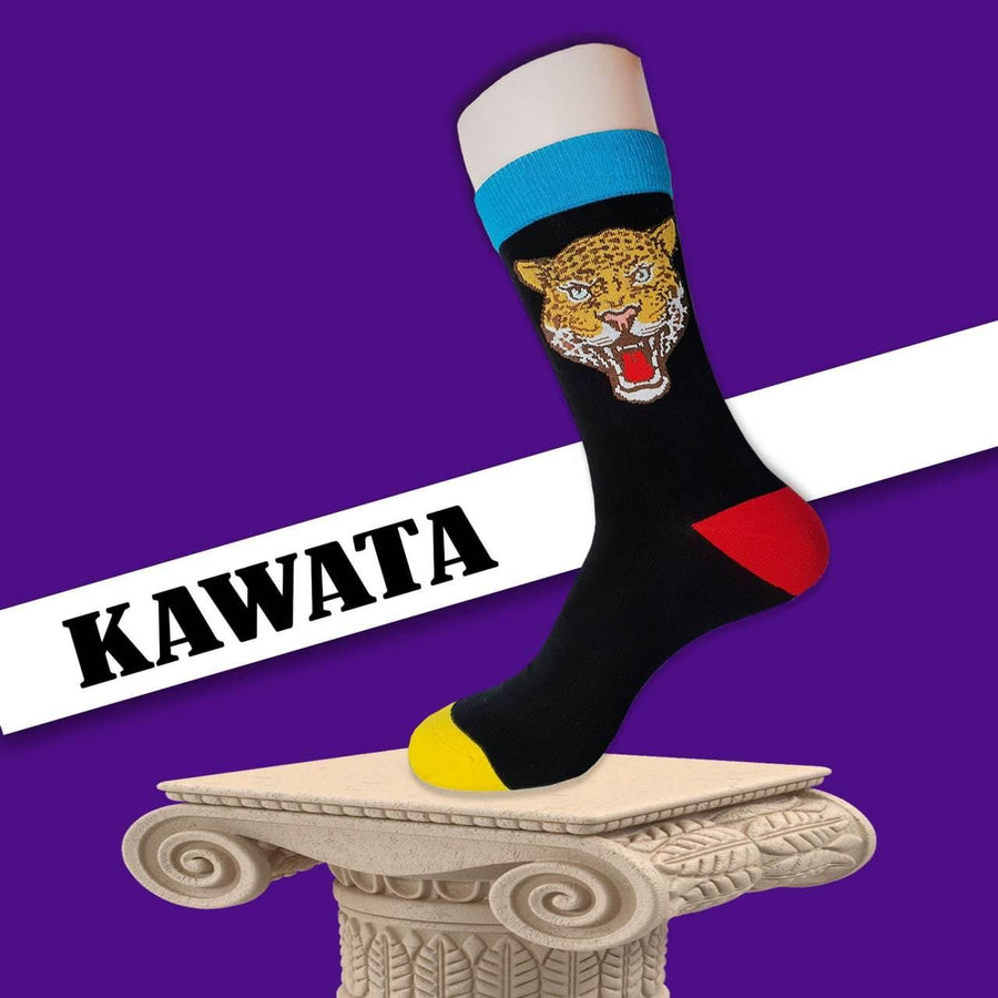 Leopard Casual Crew Socks - Kawata House of Socks