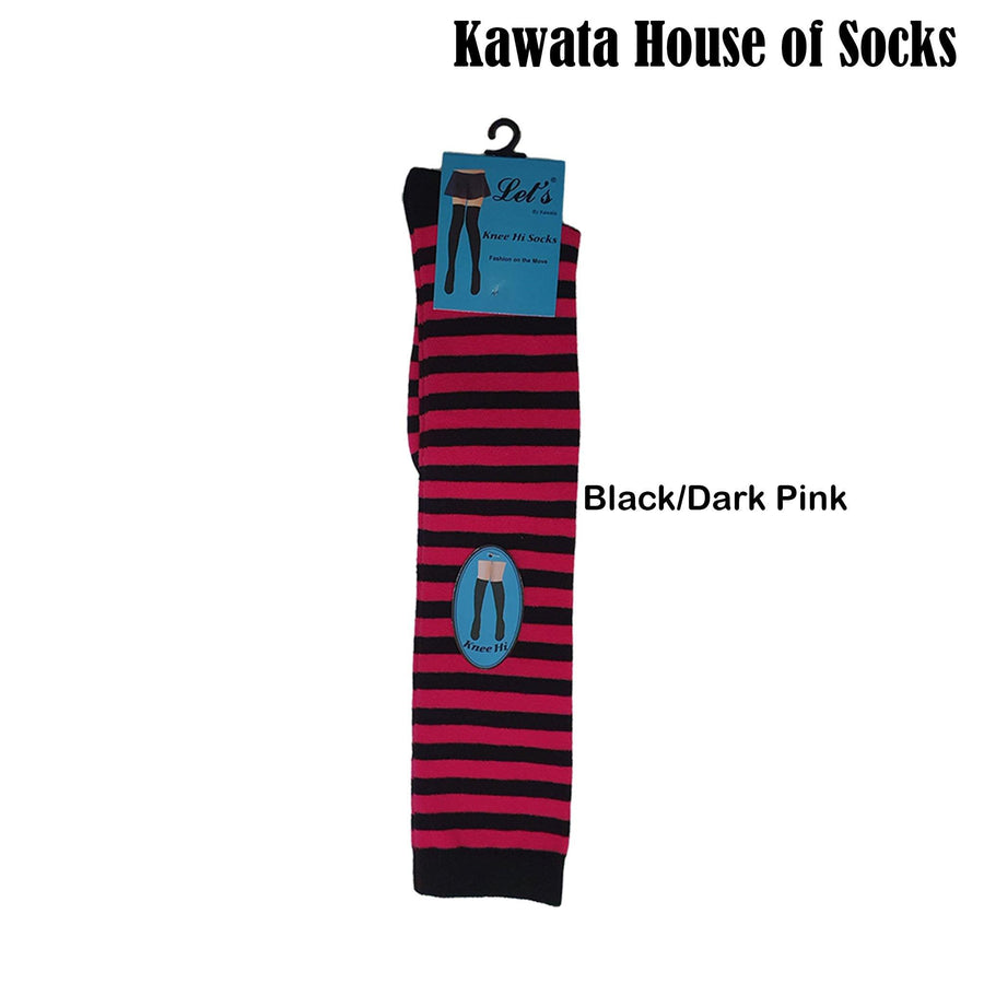 Stripes Cotton Knee High Socks - Kawata House of Socks