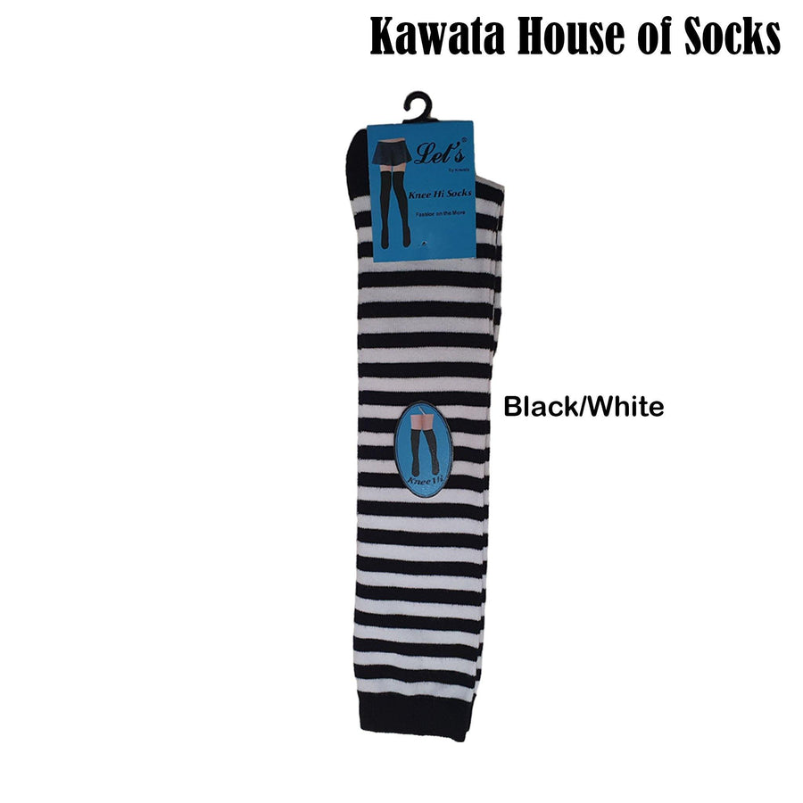 Stripes Cotton Knee High Socks - Kawata House of Socks