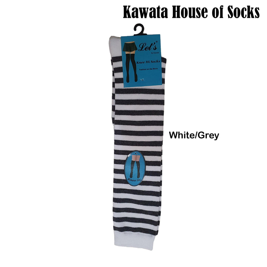 Stripes Cotton Knee High Socks - Kawata House of Socks