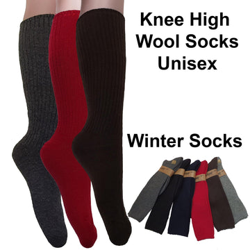 Knee High Wool Socks (unisex) / Winter Socks - Kawata House of Socks