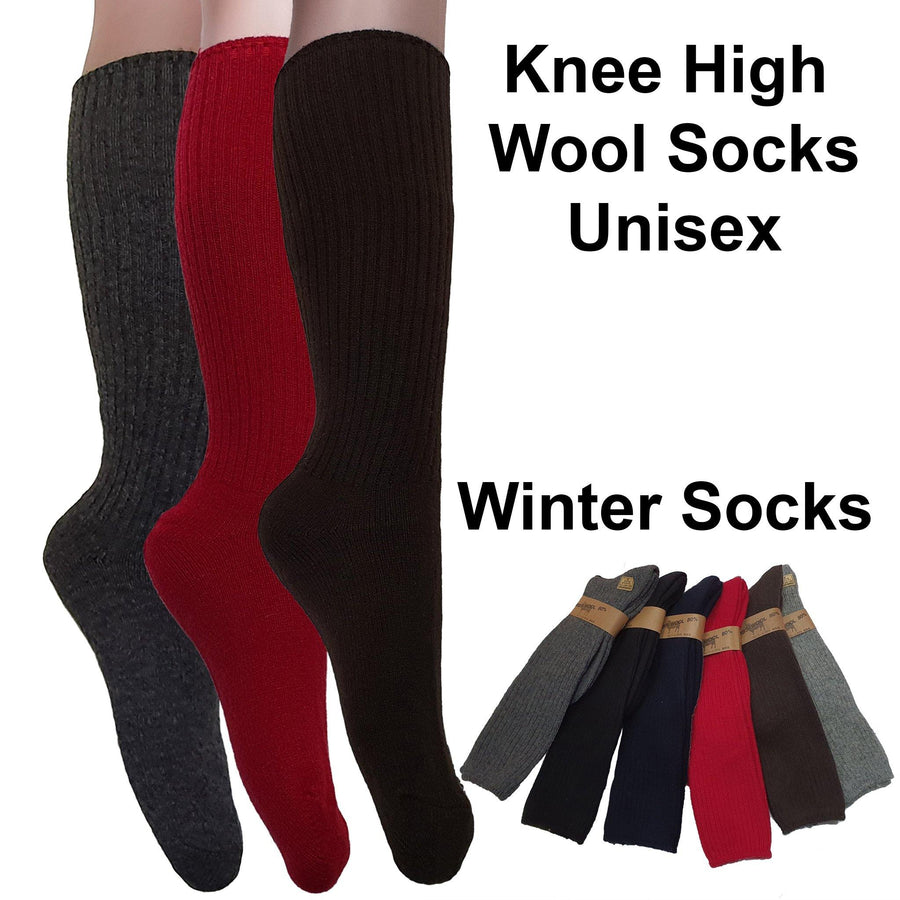 Knee High Wool Socks (unisex) / Winter Socks - Kawata House of Socks