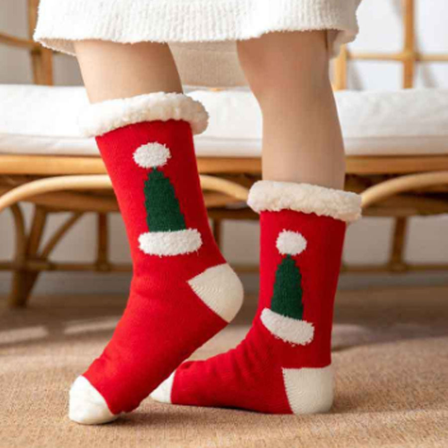 Christmas Thick Thermal Winter Sleeping Socks | Sherpa Lined Sock