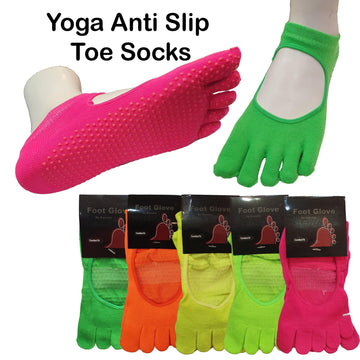 Yoga Anti Slip Toe Socks - Kawata House of Socks