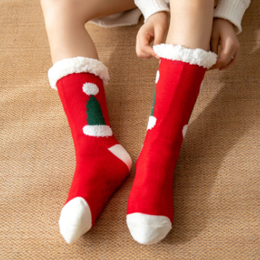 Christmas Thick Thermal Winter Sleeping Socks | Sherpa Lined Sock