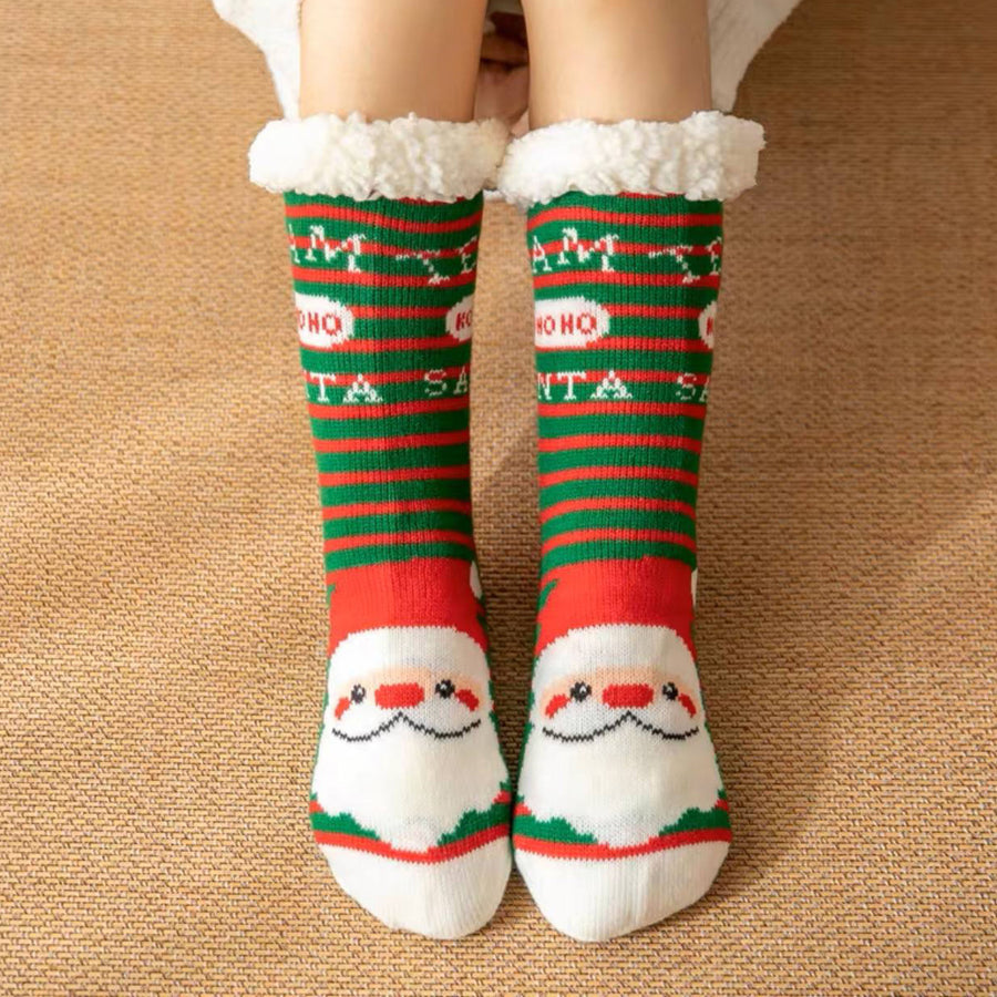 Christmas Thick Thermal Winter Sleeping Socks | Sherpa Lined Sock