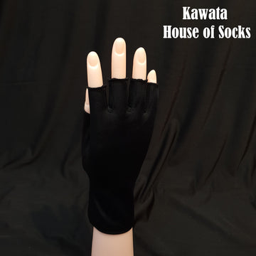 Black Fingerless Satin Glove
