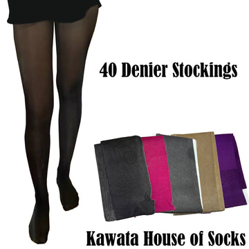 40 Denier Satin Sheer Waist Pantyhose | 40 Denier Stockings