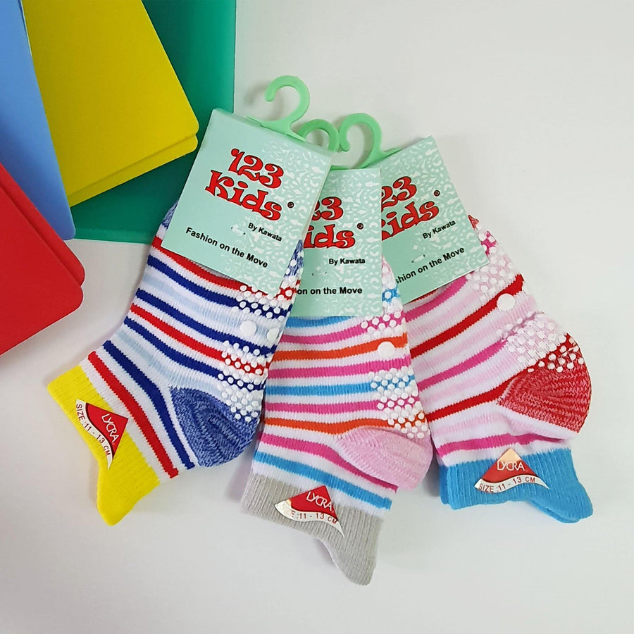 Stripe Tail Tab Baby Socks ( 6 months ~ 3.5 years old ) - Kawata House of Socks