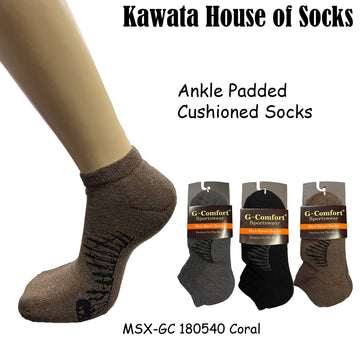 Ankle Padded Cushioned  Socks- Coral