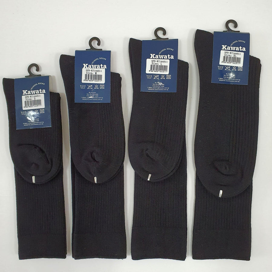 Long Black Socks for Kids | Long School Socks - Kawata House of Socks