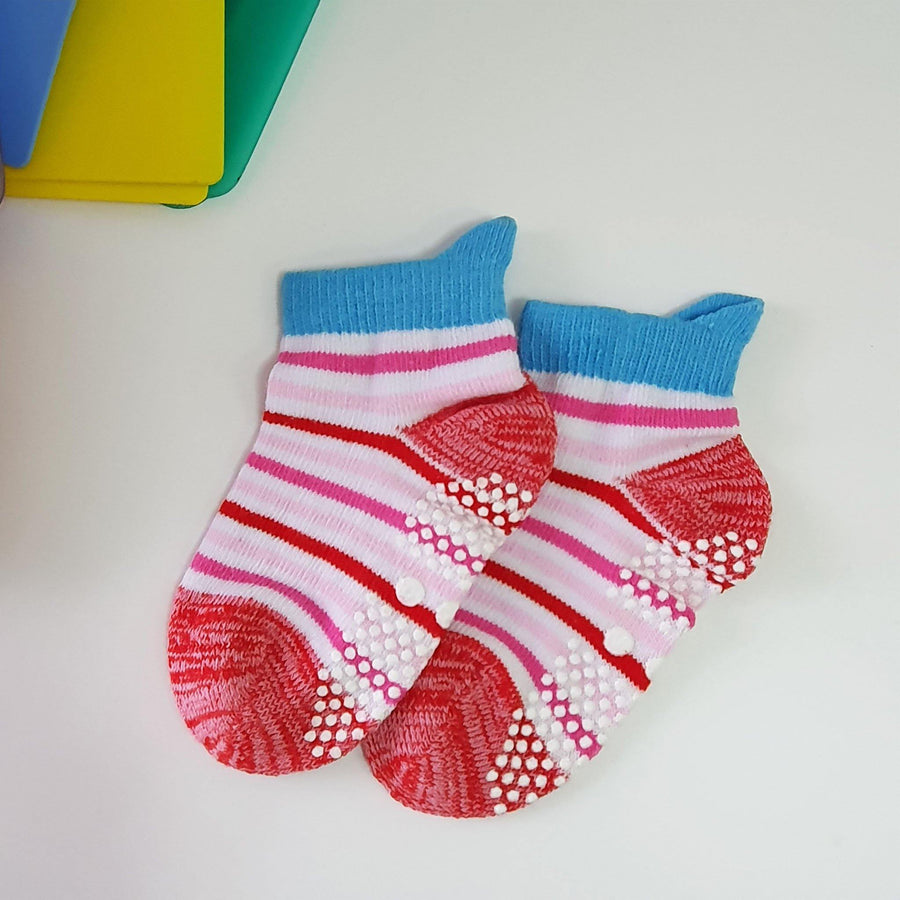 Stripe Tail Tab Baby Socks ( 6 months ~ 3.5 years old ) - Kawata House of Socks