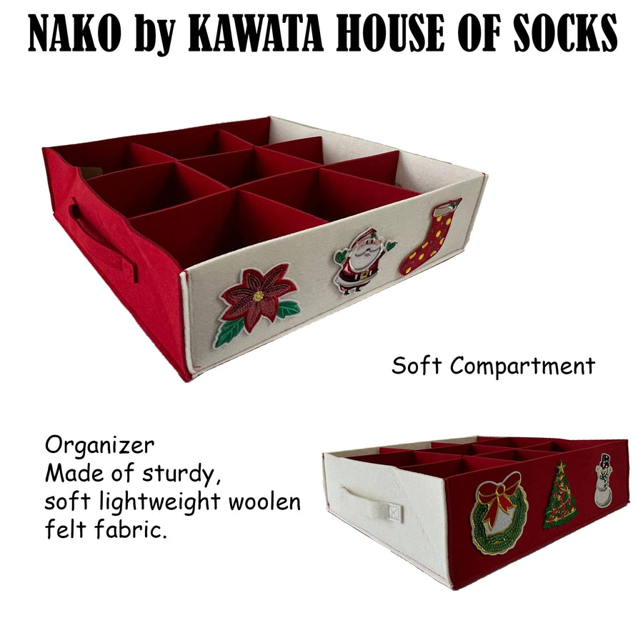Eagrai Compartment Organizer - Christmas Dual Red/Off-White Box