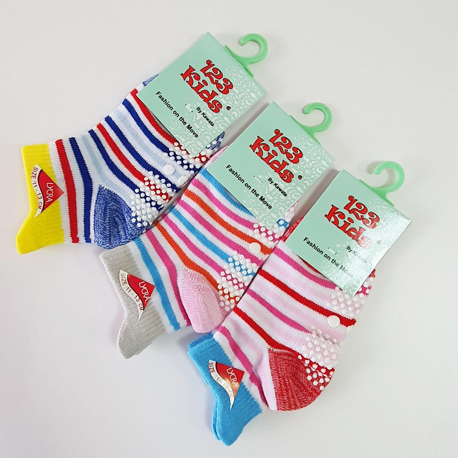 Stripe Tail Tab Baby Socks ( 6 months ~ 3.5 years old ) - Kawata House of Socks