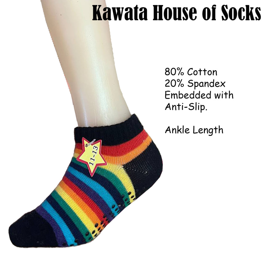 Kids Anti Slip Rainbow Ankle Socks