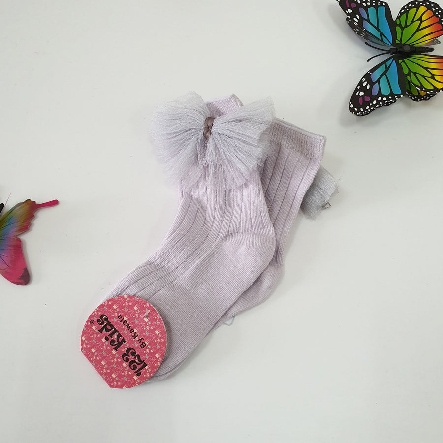 Pink Ribbon Long Socks ( 1-5 years old )