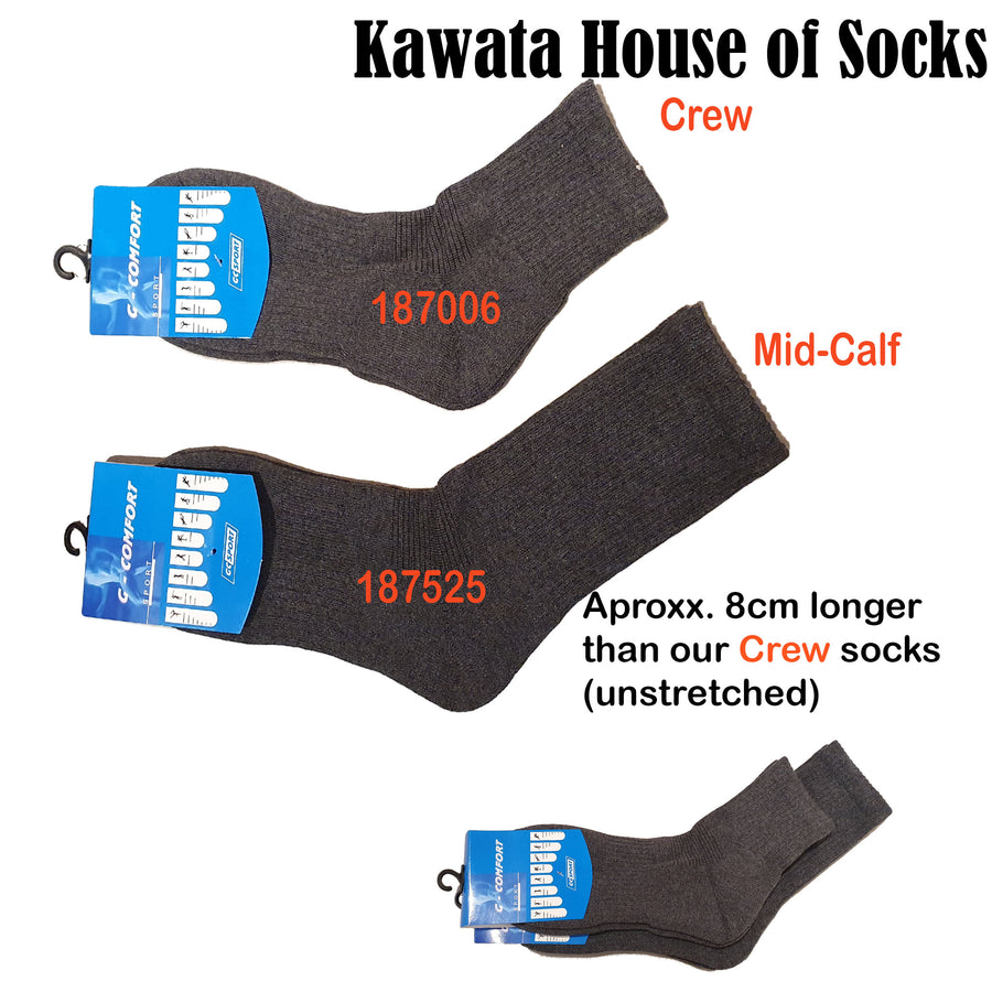 Kawata Men Mid Calf Padded Socks | Padded Sport Socks | Work Socks