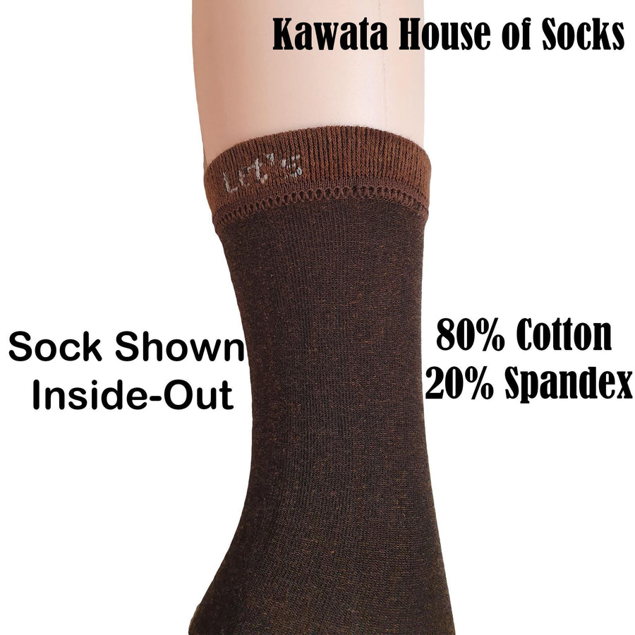 Ladies Anti-Slip Mid Calf Cotton Socks - Kawata House of Socks