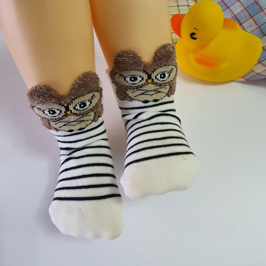 Owl Baby Socks ( 6 -12 months old ) - Kawata House of Socks