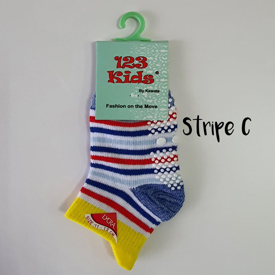 Stripe Tail Tab Baby Socks ( 6 months ~ 3.5 years old ) - Kawata House of Socks