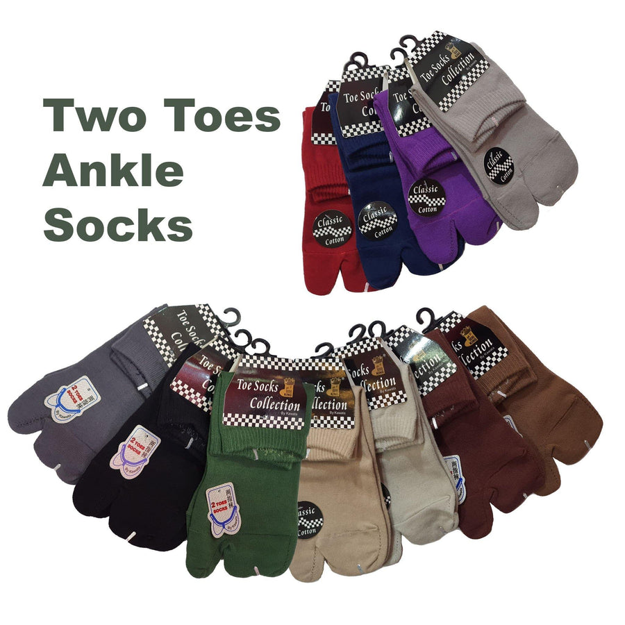 Two Toe Ankle Socks - Kawata House of Socks