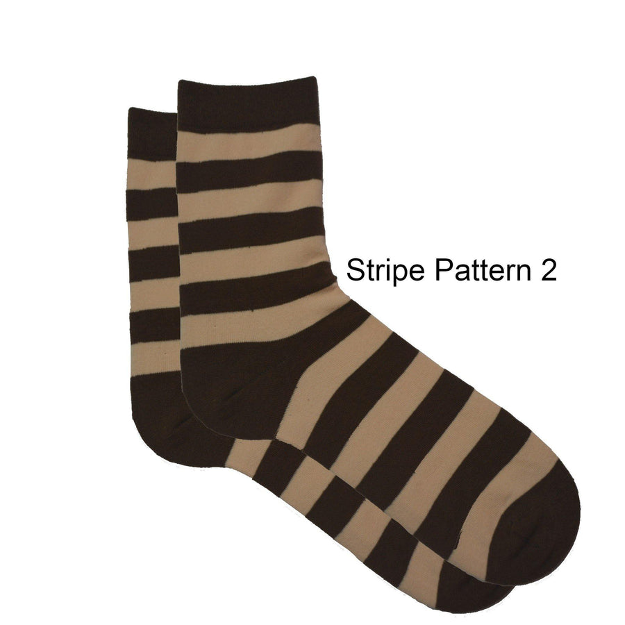 Mid-Calf Stripe Cotton Socks - Kawata House of Socks