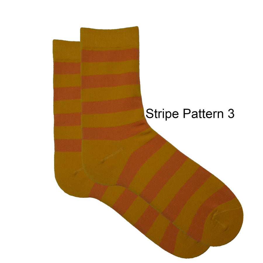 Mid-Calf Stripe Cotton Socks - Kawata House of Socks