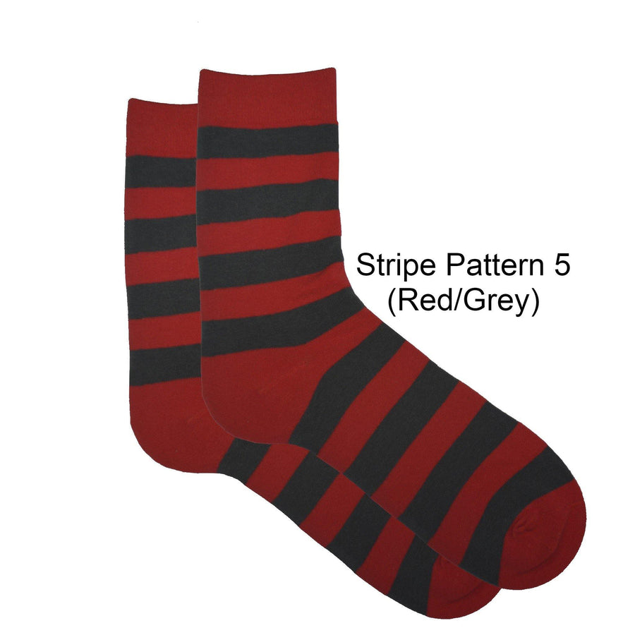 Mid-Calf Stripe Cotton Socks - Kawata House of Socks