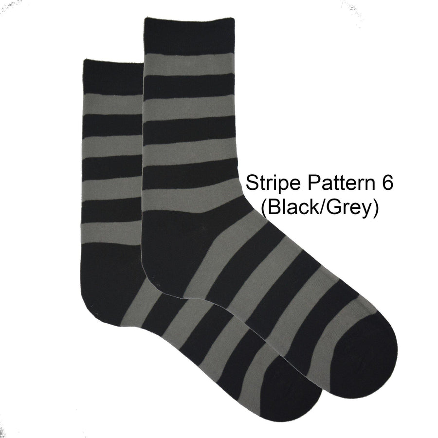 Mid-Calf Stripe Cotton Socks - Kawata House of Socks